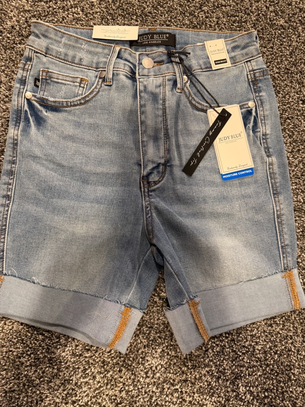 Judy Blue Light Wash Rolled Cuff Women’s Denim Shorts